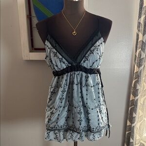 Johnny Was Embroidered Baby Doll Cami SZ Small